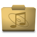 Yellow Music Icon 128x128 png